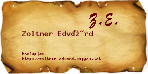 Zoltner Edvárd névjegykártya
